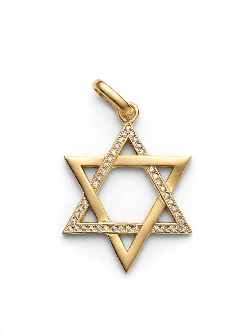 Star of David Pendent 18k solid Gold
