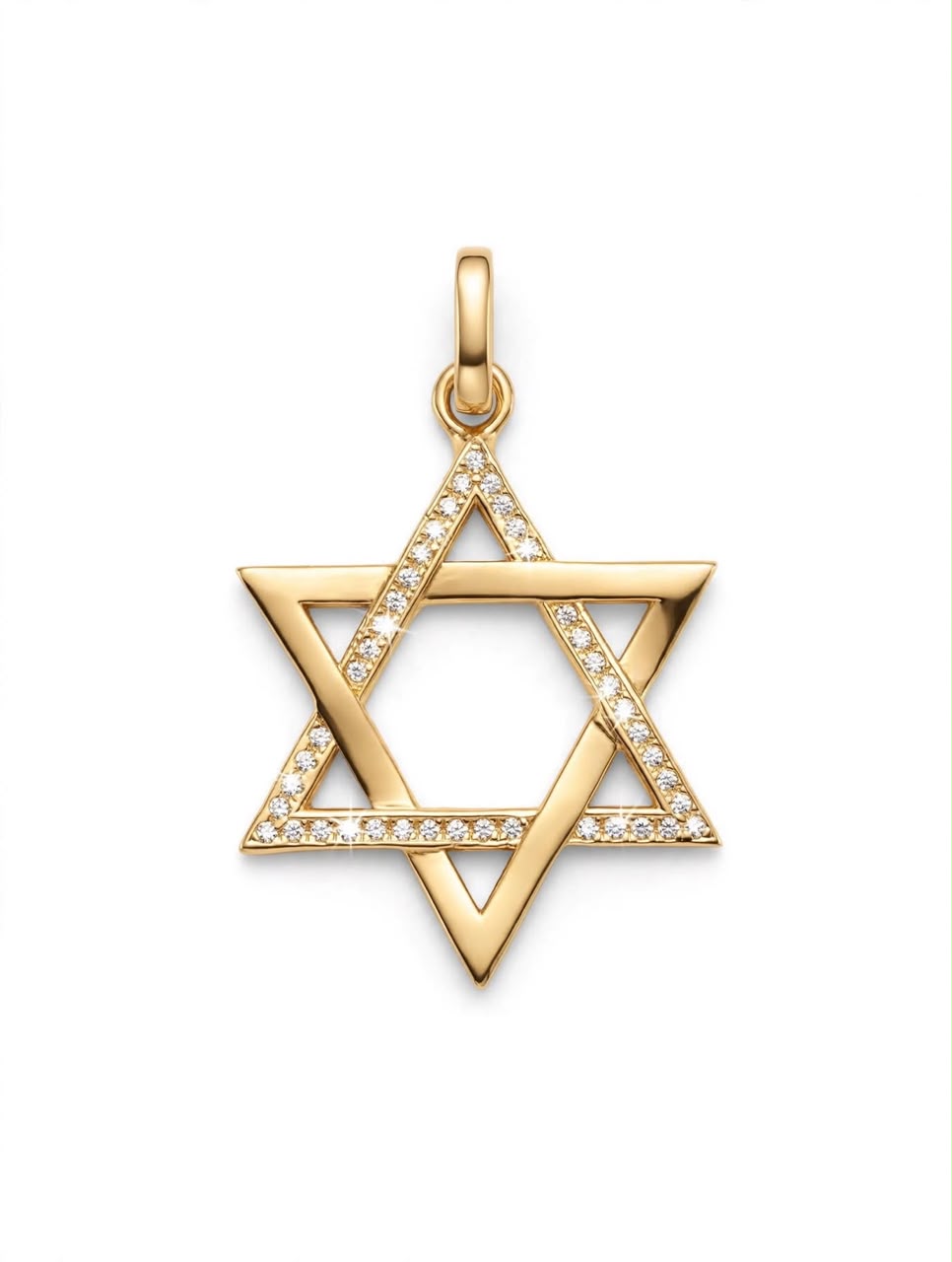 Star of David Pendent 18k solid Gold