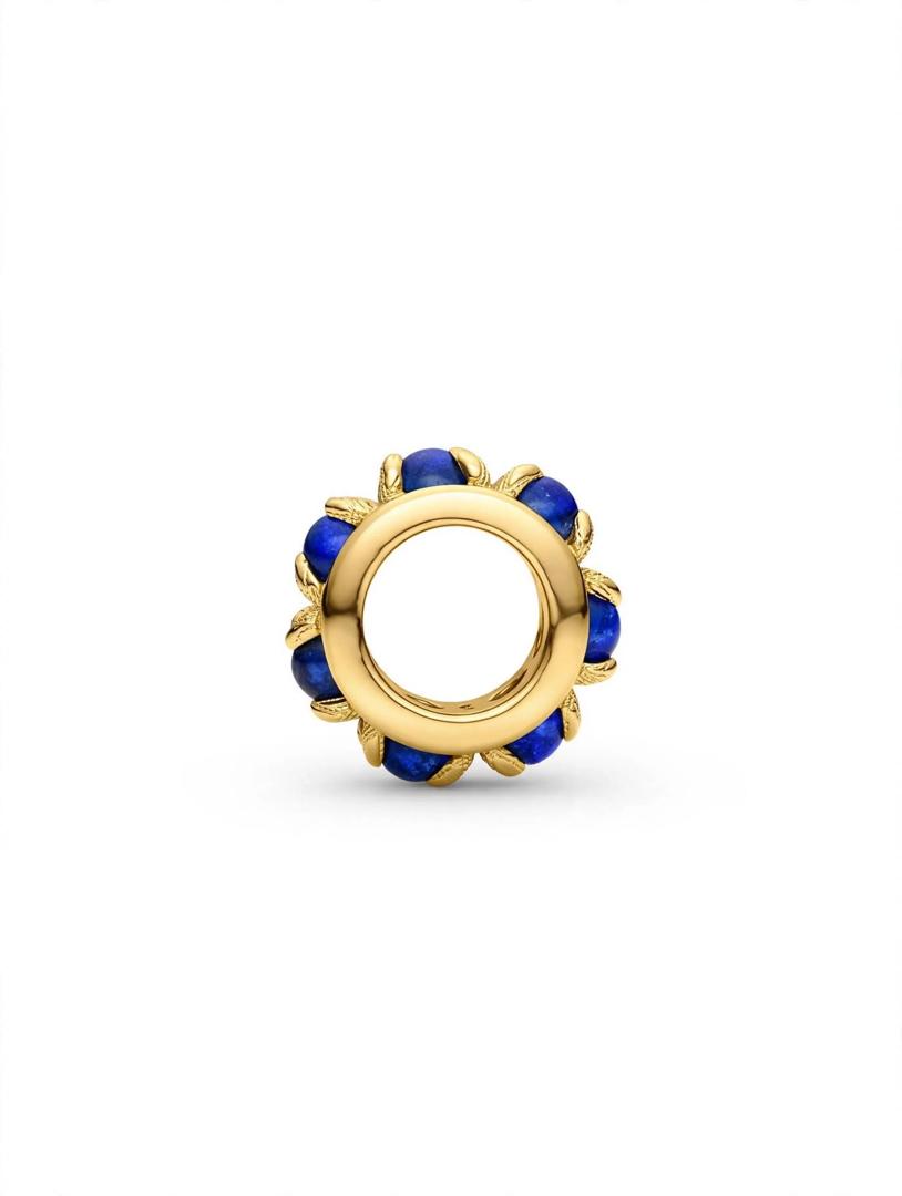 Blue Lapiz Charm 9k pure Gold