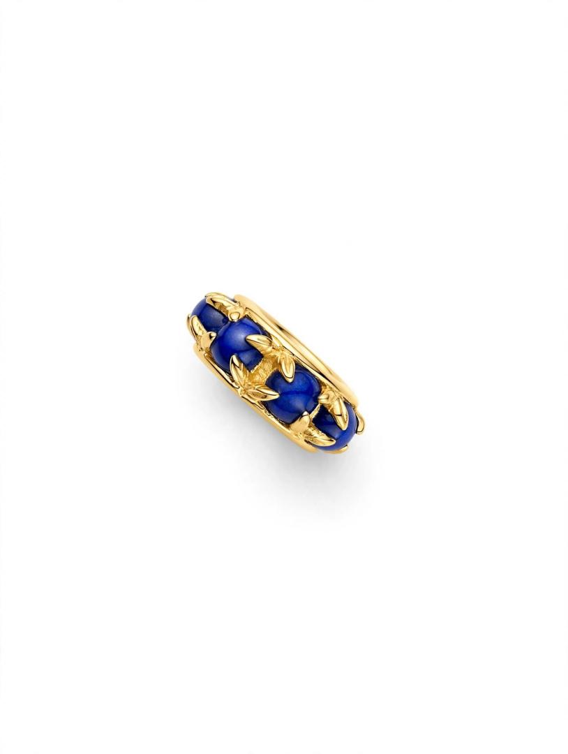 Blue Lapiz Charm 9k pure Gold