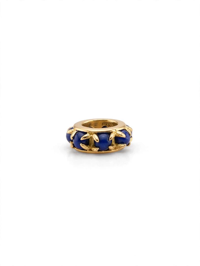 Blue Lapiz Charm 9k pure Gold