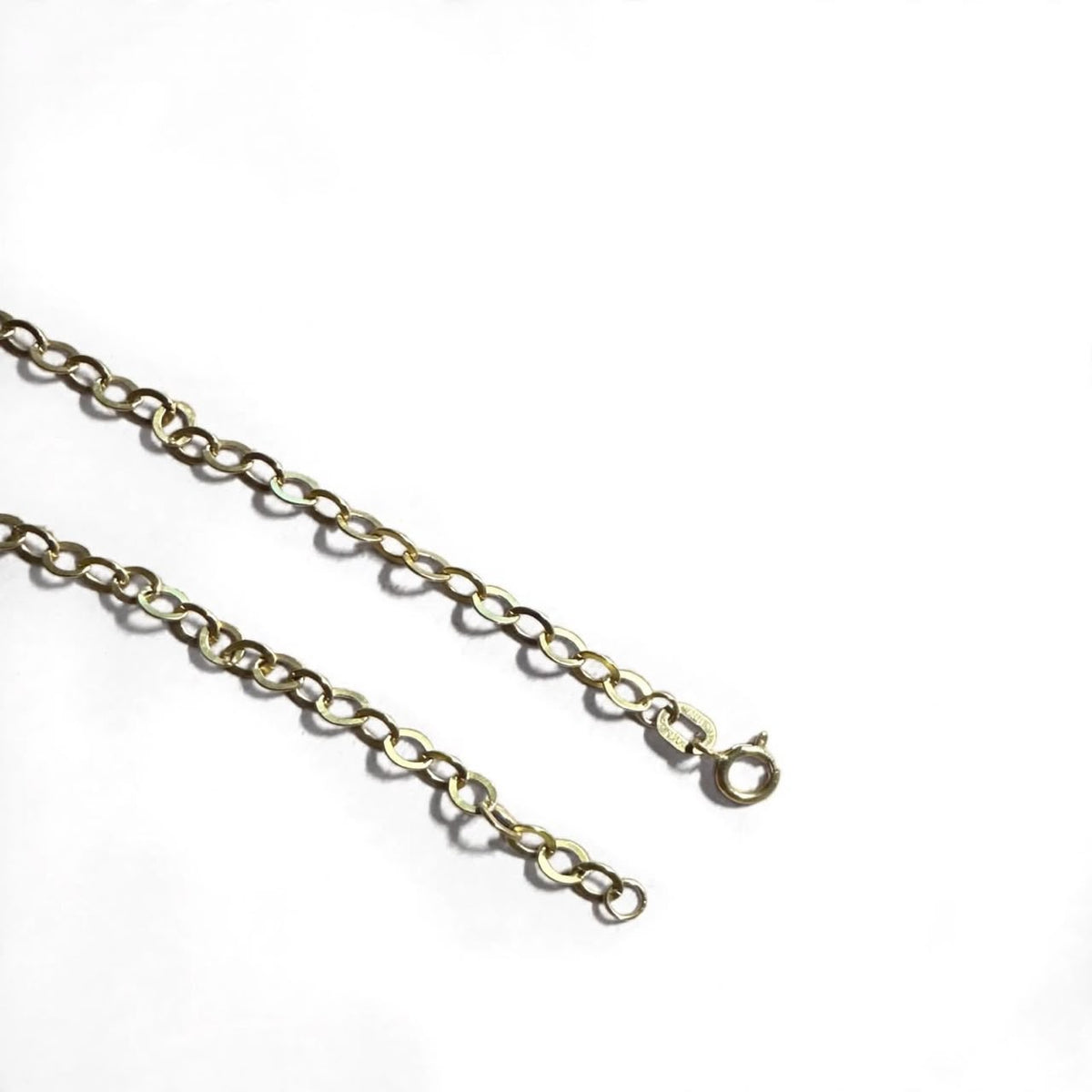 Flat Oval Link Chain 10k Pure Gold