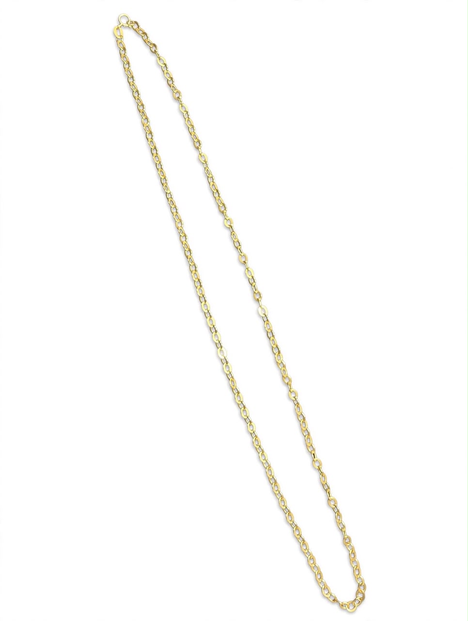 Flat Oval Link Chain 10k Pure Gold