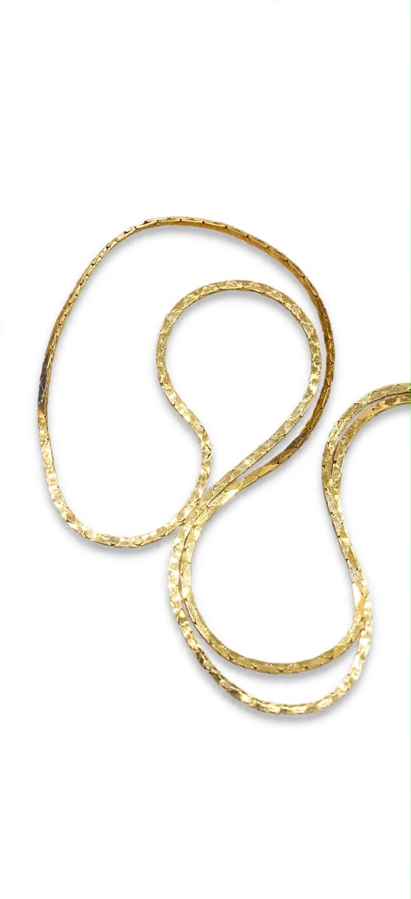 Serpentine  Cobra chain 14k Italian solid Gold