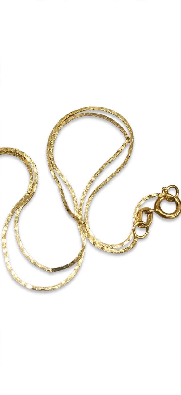 Serpentine  Cobra chain 14k Italian solid Gold