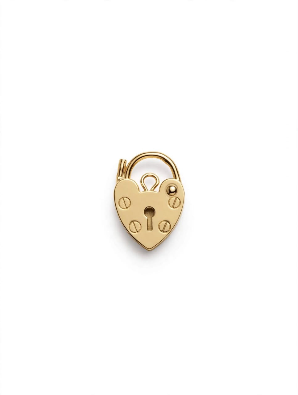 Lucchetto Cuore Padlock Pendant - 9K Solid Gold